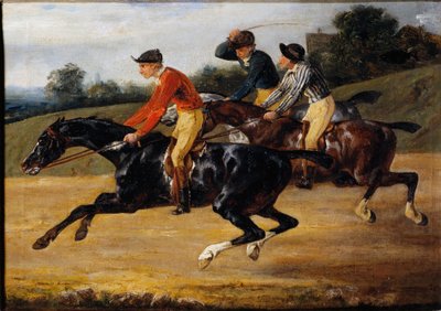 Hästkapplöpning: Ridning (Målning av Theodore Gericault