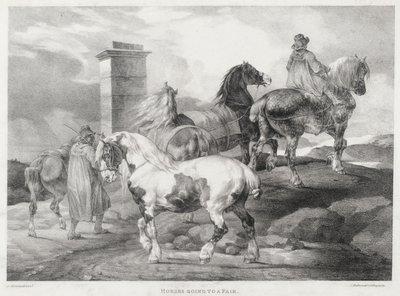 Hästar på väg till en marknad av Theodore Gericault