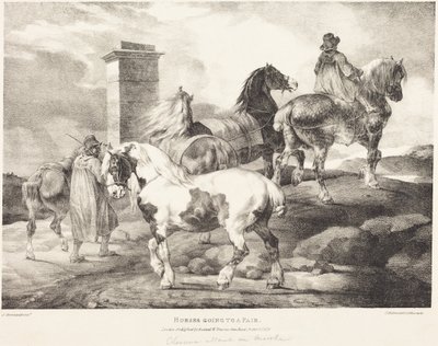 Hästar på väg till en marknad av Theodore Gericault