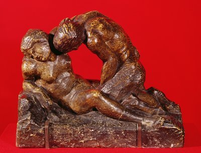 Jupiter och Antiope (andra sidan), ca 1818 (sten med brun patina) av Theodore Gericault