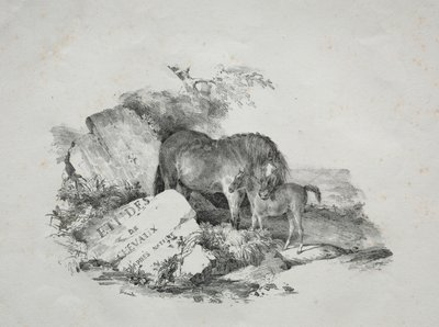 Stoet och hennes föl. av Theodore Gericault