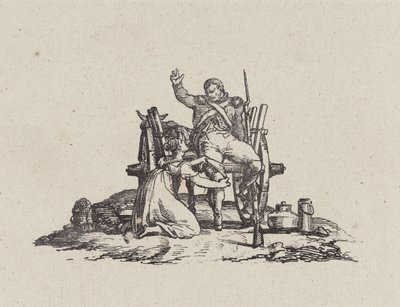 Mjölkflickan och veteranen (The Milkmaid and the Veteran) av Theodore Gericault