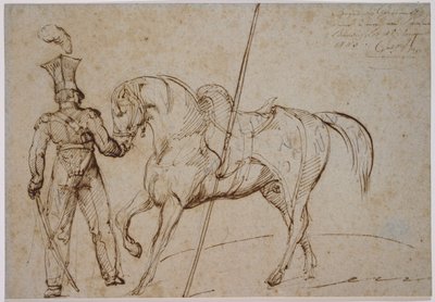 Lancer och häst av Theodore Gericault