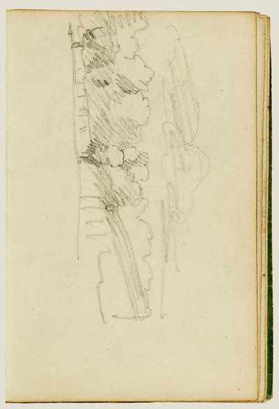 Landskap med en trädrad av Theodore Gericault