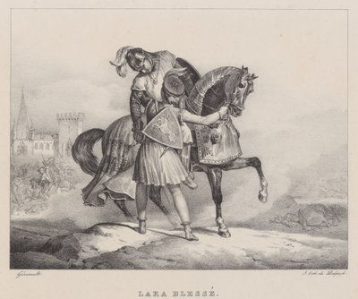 Lara skadad (Lara Wounded) av Theodore Gericault