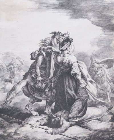 Mameluck försvarar en sårad trumpetare, 1818. av Theodore Gericault
