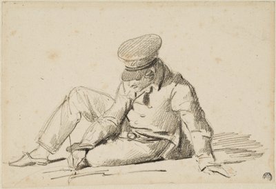 Pojke som ritar på gatan av Theodore Gericault