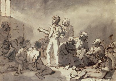 Fångar i en cell av Theodore Gericault