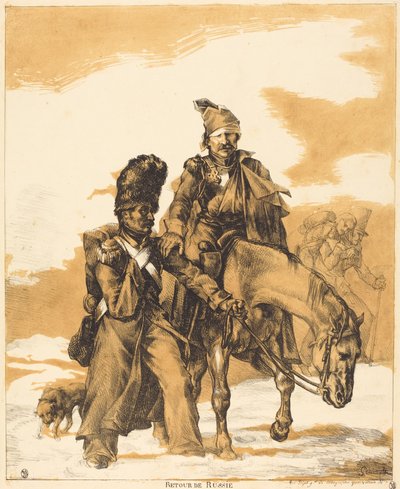 Retreat from Russia (Återkomst från Ryssland) av Theodore Gericault