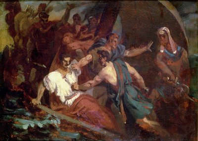 Uppror på ett segelfartyg av Theodore Gericault