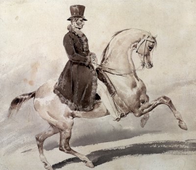 Ryttare i kappa kantad med päls av Theodore Gericault