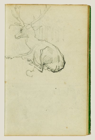 Sittande hjort av Theodore Gericault
