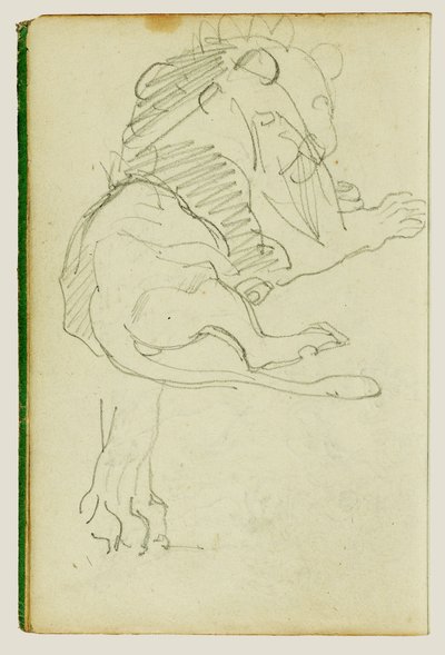 Sittande lejon av Theodore Gericault