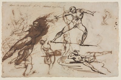 Skissark recto, 1819. av Theodore Gericault
