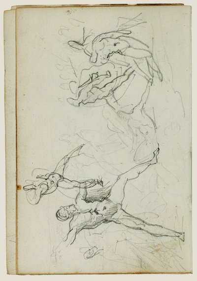Studier av nakna män i strid av Theodore Gericault