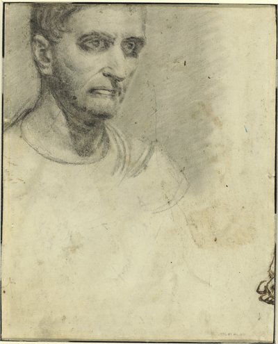 Studie av en man [baksidan] av Theodore Gericault