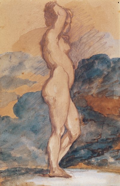 Studie av en naken kvinna av Theodore Gericault