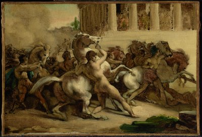 Loppet med de ryttarlösa hästarna av Theodore Gericault