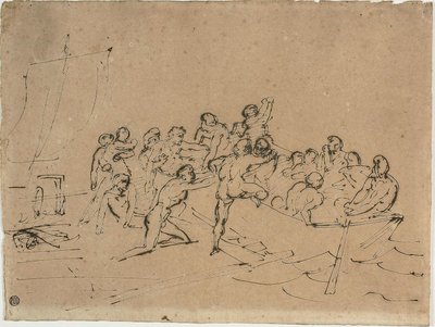 Räddningen av de överlevande från Medusas flotte av Theodore Gericault