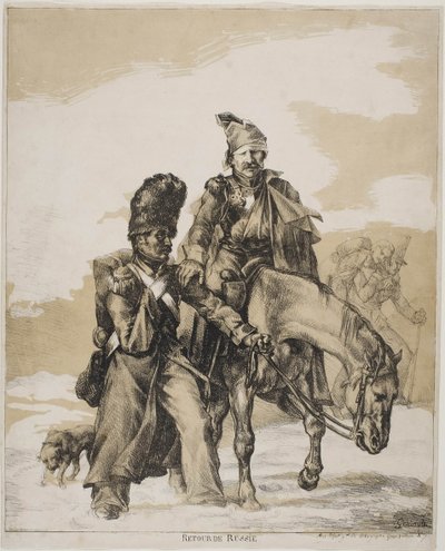 Retreatet från Ryssland, ca 1818 av Theodore Gericault