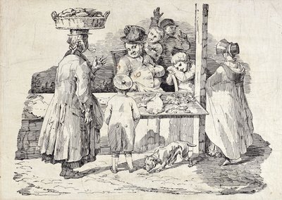Den sovande fisksäljaren, av Theodore Gericault