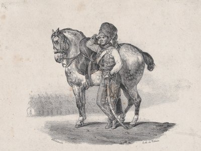 Husardernas trumpet, 1823. av Theodore Gericault