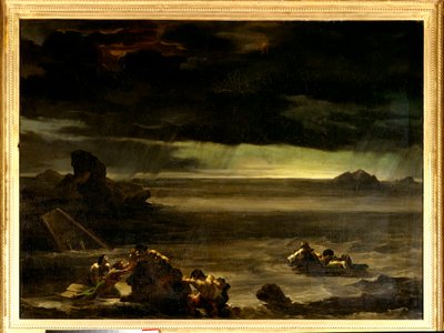 Syndfloden. Målning av Theodore Gericault (1791-1824) 1800-talet. Olja på duk. Dämpa. 0,97x1,3m. Paris, Louvren av Theodore Gericault