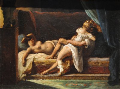 Tre älskare Kärlek för tre, 1818-1820 av Theodore Gericault
