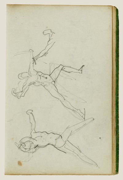 Tre studier av en bågskytt av Theodore Gericault