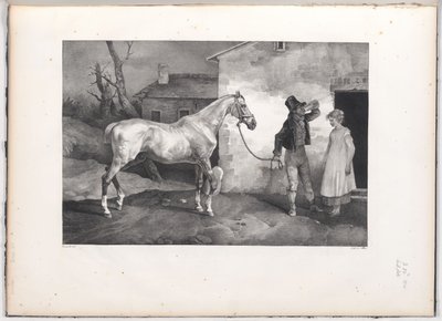 En gammal häst vid dörren till ett värdshus (An Old Horse at the Door of an Inn) av Theodore Gericault