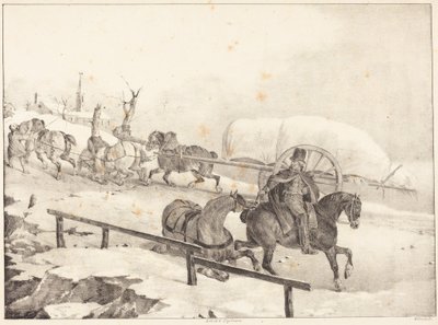 Wagoner Climbing a Hill (Lastbil som kör uppför en backe) av Theodore Gericault