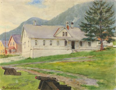 Tidigare guvernörens hus, Sitka, 1905. av Theodore J. Richardson
