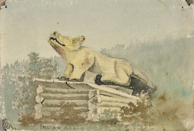 Indianernas grav. Vargtotem över medicinmannens grav, Wrangell av Theodore J. Richardson