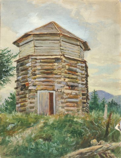 Russian Block House, Alaska, 1900 av Theodore J. Richardson