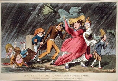 A Gipsying Party Returning Home Through a Storm, utgiven av Thomas McLean, London. av Theodore Lane