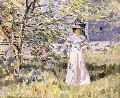 En Normandieträdgård, oktober, av Theodore Robinson