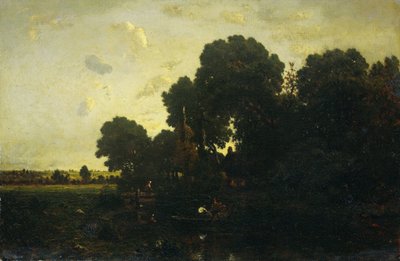 Kvällsskymning av Theodore Rousseau