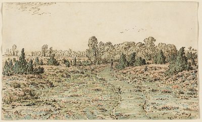 Gångstig i Barbizonnières av Theodore Rousseau