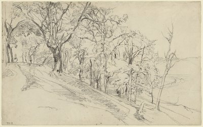 Skog i Boisrémond (recto); Stuga i en skog (verso) av Theodore Rousseau