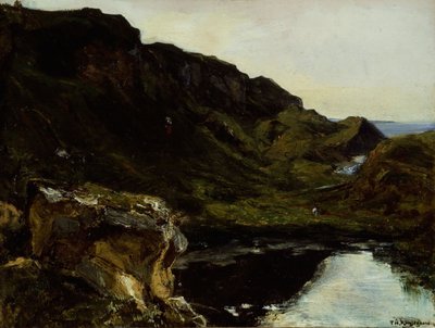 Landskap, ca 1835 (olja på duk) av Theodore Rousseau