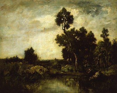 Landskap, c. 1850. av Theodore Rousseau