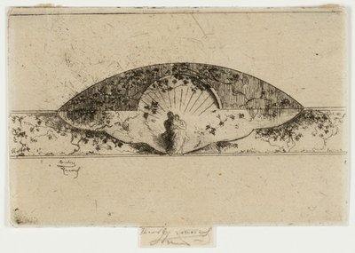 Jupiter och Alcmene medaljong, skiss för dekoration av en ram av Theodore Roussel