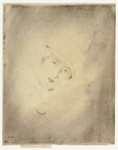 Pierrot, Porträtt av damen A.C. av Theodore Roussel