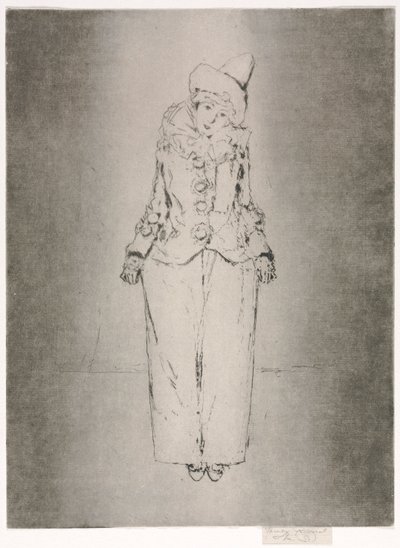 Pierrot en Pied, Porträtt av Lady A.C. av Theodore Roussel