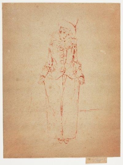 Pierrot en Pied, Porträtt av damen A.C. av Theodore Roussel