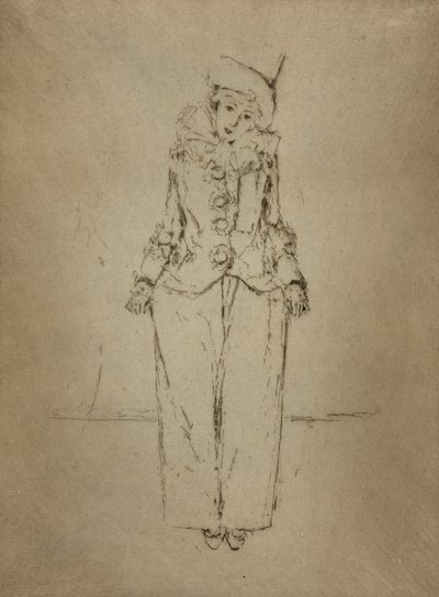 Pierrot en Pied, Porträtt av damen A.C. av Theodore Roussel