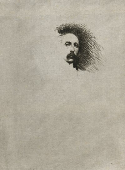 Porträtt av Basil Gotto (svartvit version) av Theodore Roussel