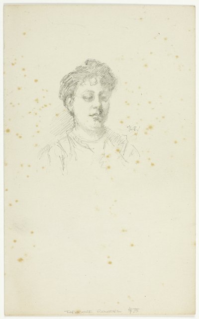 Skiss av Edith Austin av Theodore Roussel