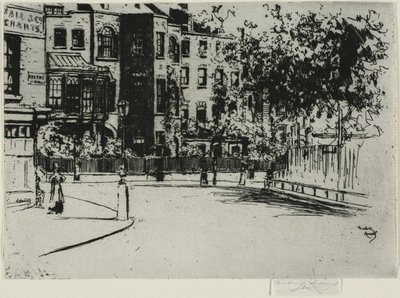 The Corner of Cheyne Walk, Chelsea av Theodore Roussel