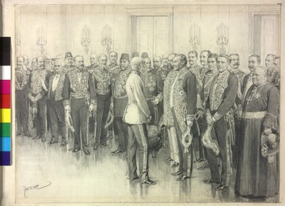 Kejsaren samtalar med den tyske ambassadören Philpp zu Eulenburg-Hertefeld av Theodore Zasche